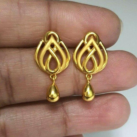 22ct Yellow Gold Ladies Drop Earrings 4.4 Grams