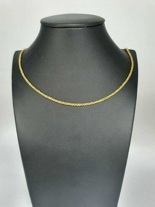 22ct Yellow Gold Mens/Ladies Chain Necklace 22'' inches Long Hallmarked