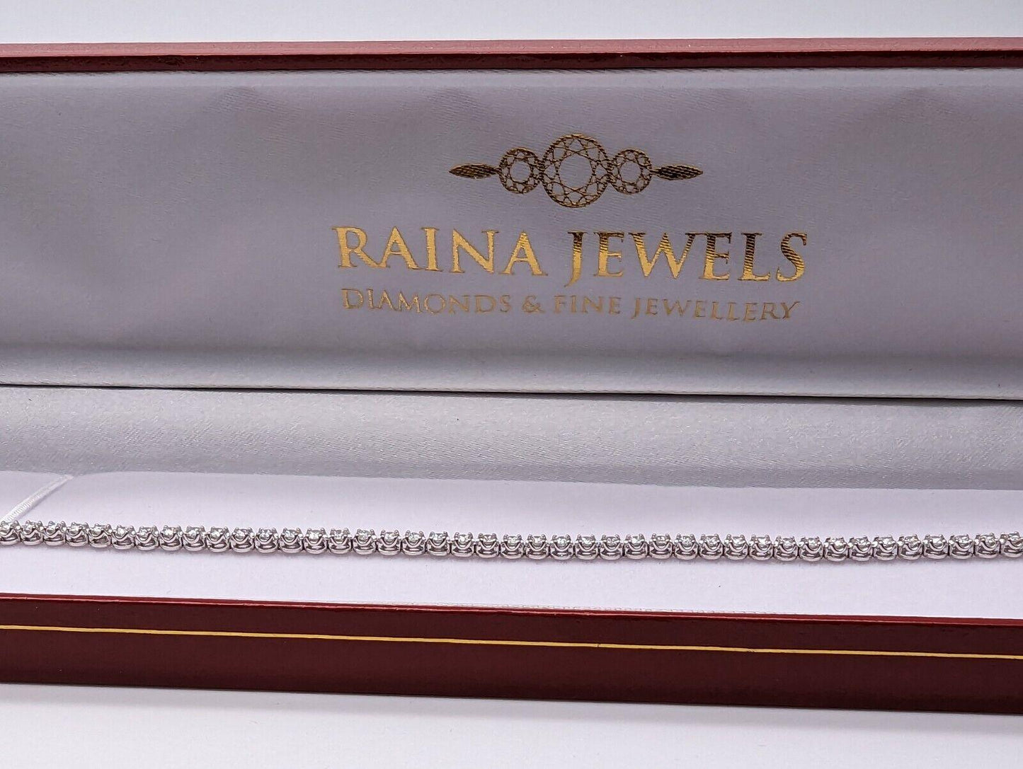 18ct White Gold Diamond Tennis Bracelet 4claw 1.50cts 7.0