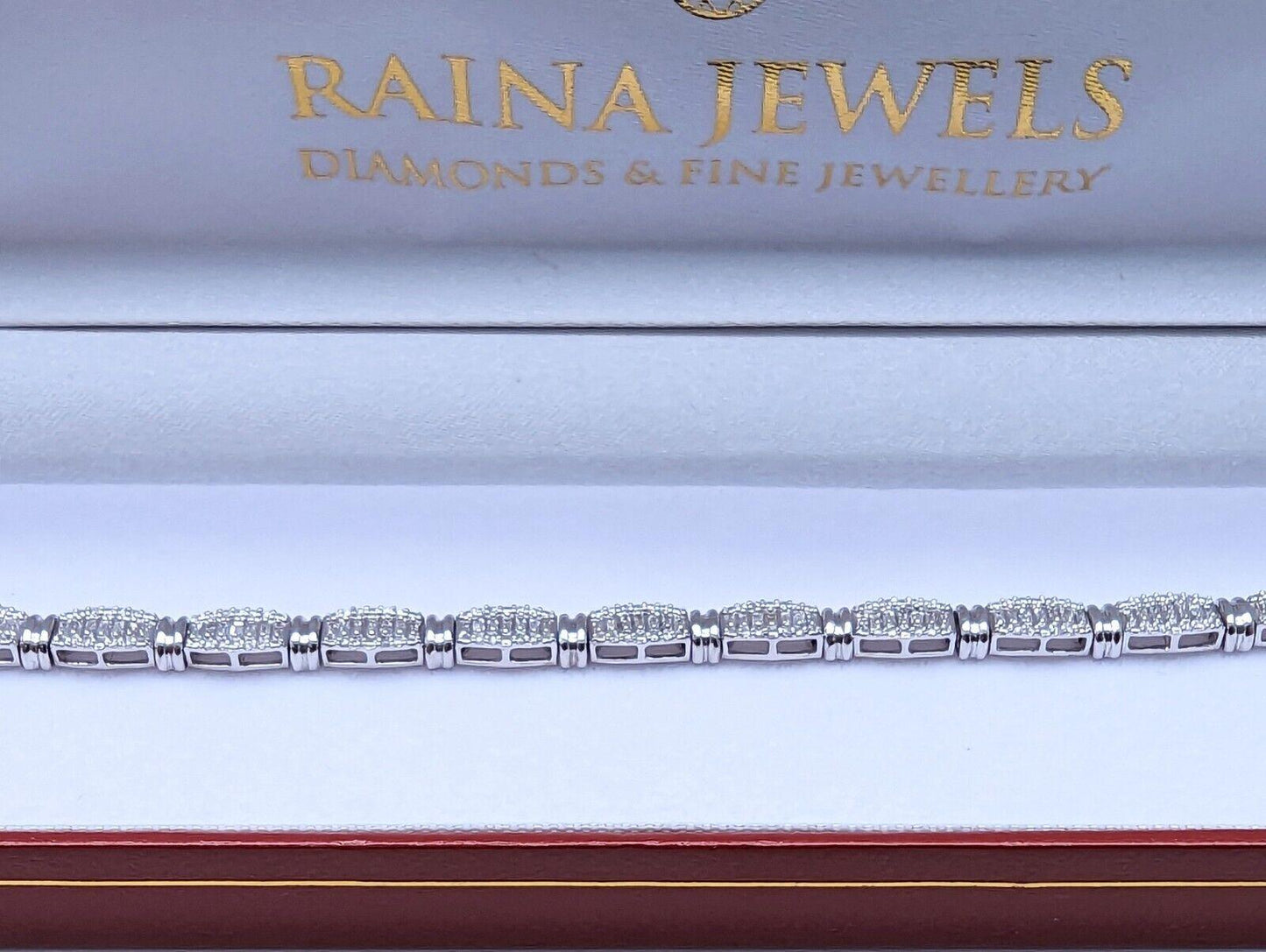 18Carat White Gold Diamond Tennis Bracelet 4claw 1.50cts 7.0