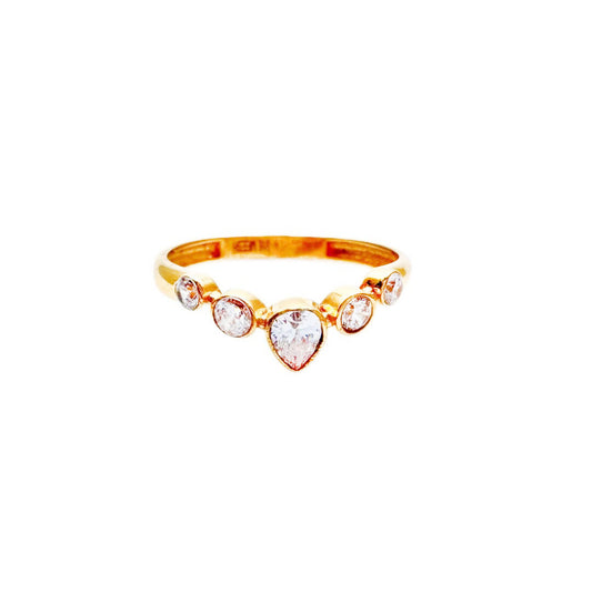 22ct Yellow Gold & Cubic Zirconia Ring, 1.78gm