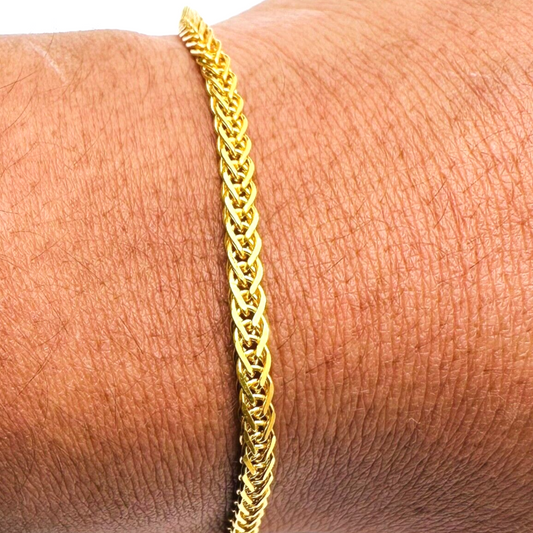 22ct Yellow Gold Fancy Flat Style Bracelet 7 inches 5.78gm