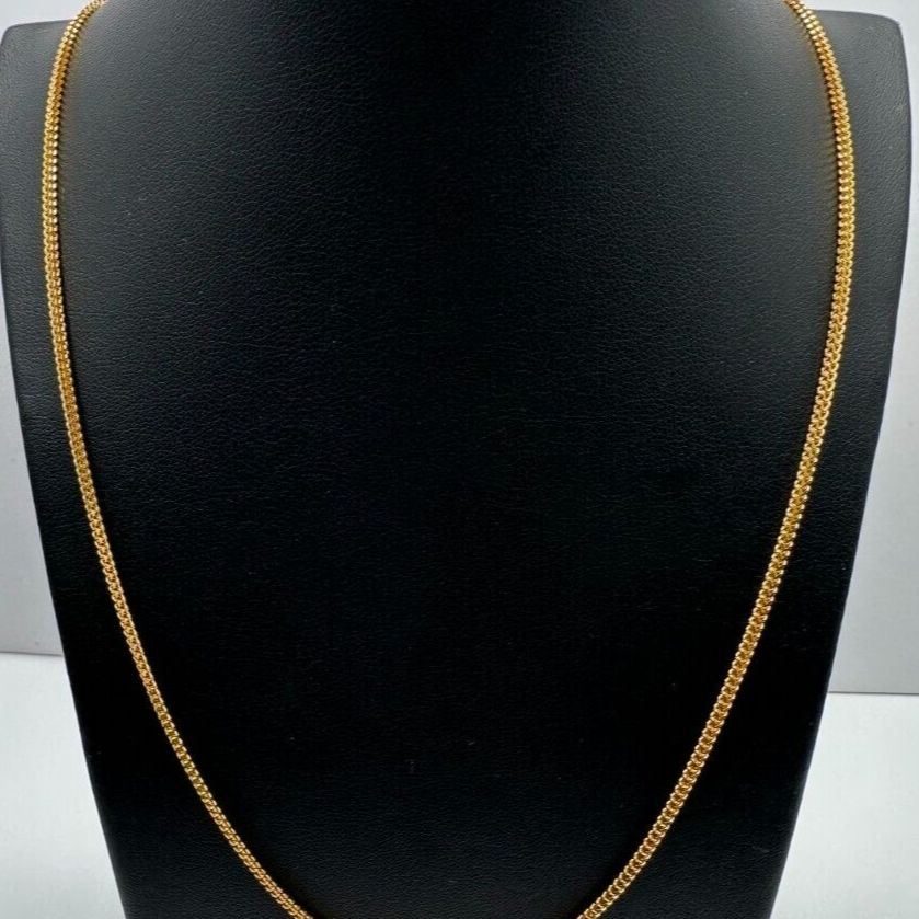 22ct Yellow Gold Mens/Ladies FoxTail Chain Necklace 24