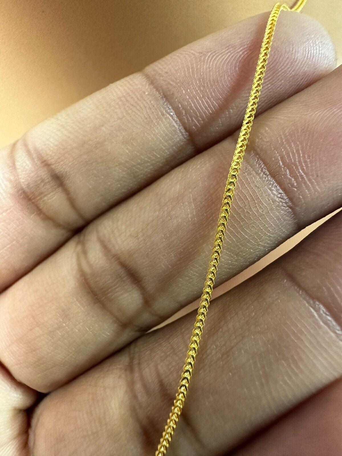 22ct Yellow Gold Men's/Ladies Fox Tail Chain Necklace 20