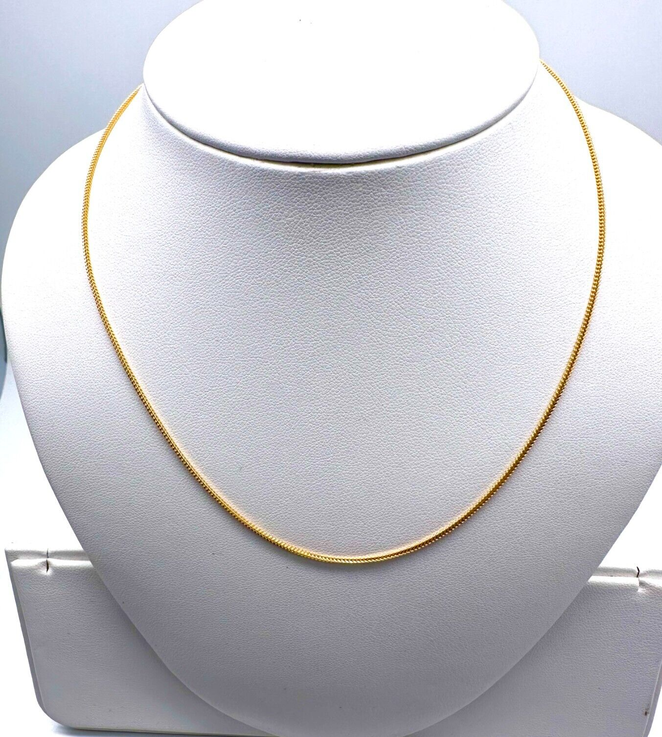 22ct Yellow Gold Mens/Ladies FoxTail Chain Necklace 17