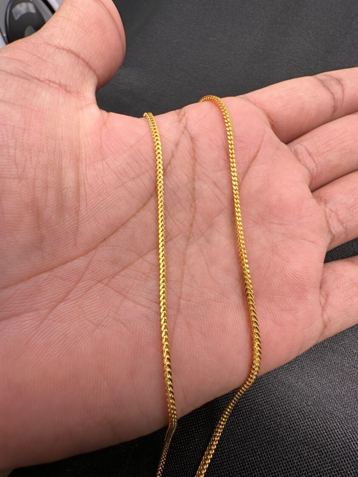 22ct Yellow Gold Mens/Ladies FoxTail  Chain Necklace 22