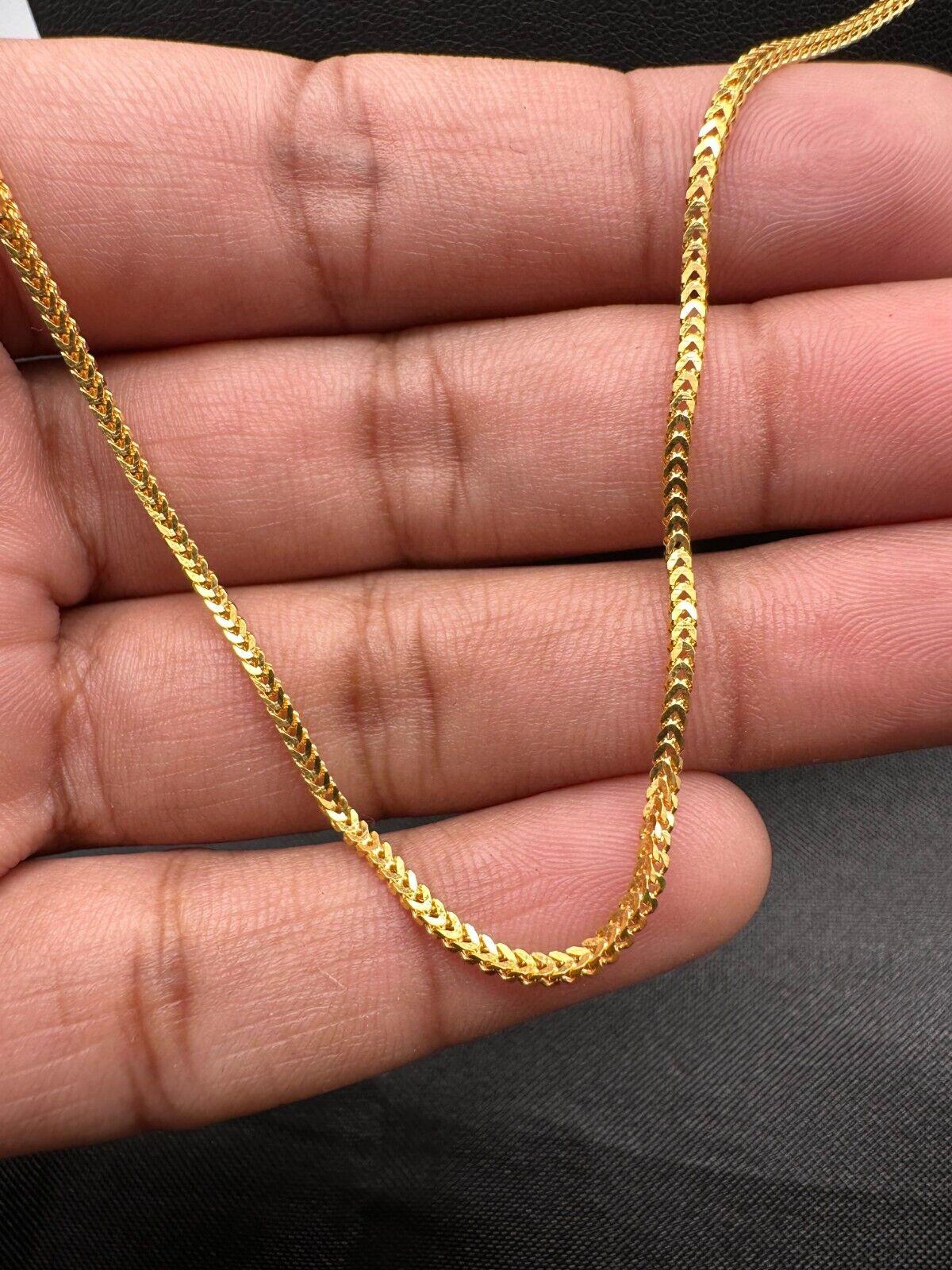 22ct Yellow Gold Mens/Ladies FoxTail  Chain Necklace 22