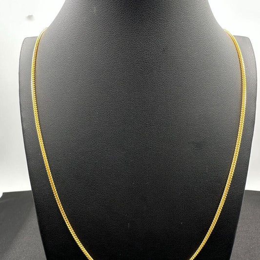 22ct Yellow Gold Mens/Ladies FoxTail  Chain Necklace 22