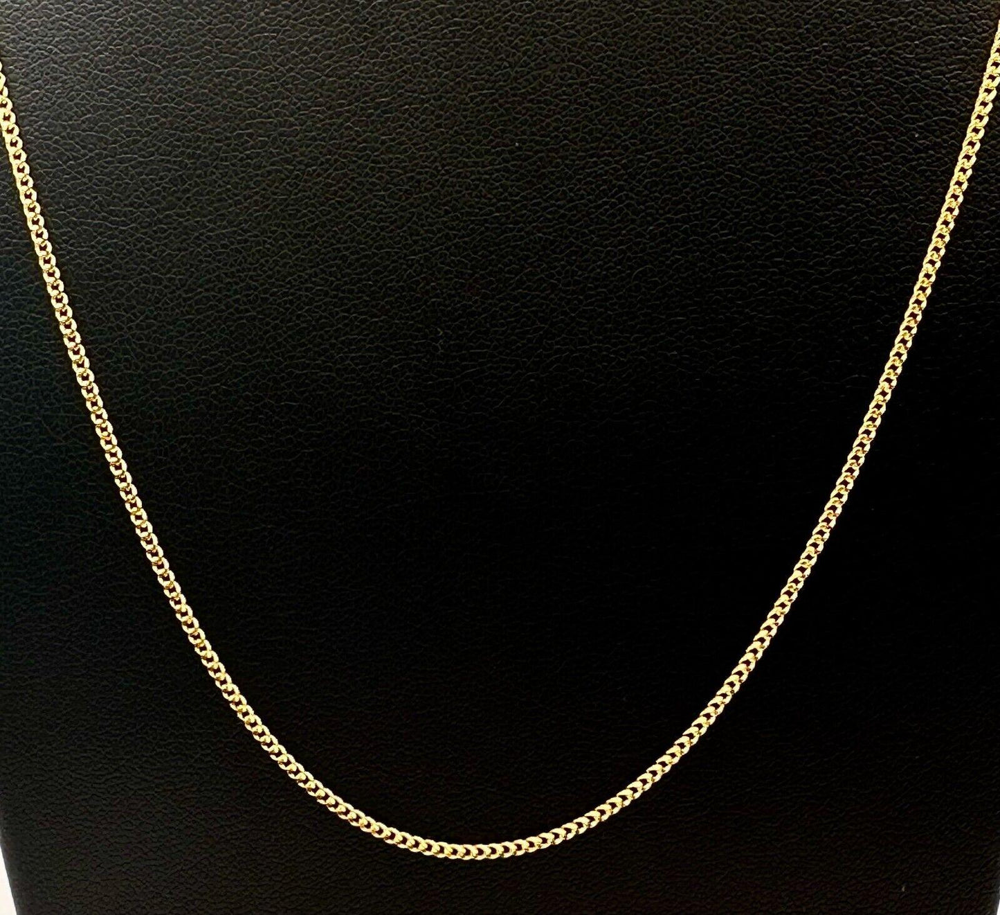 22ct Yellow Gold Diamond Cut Curb Chain 3.99gm, 20 inches