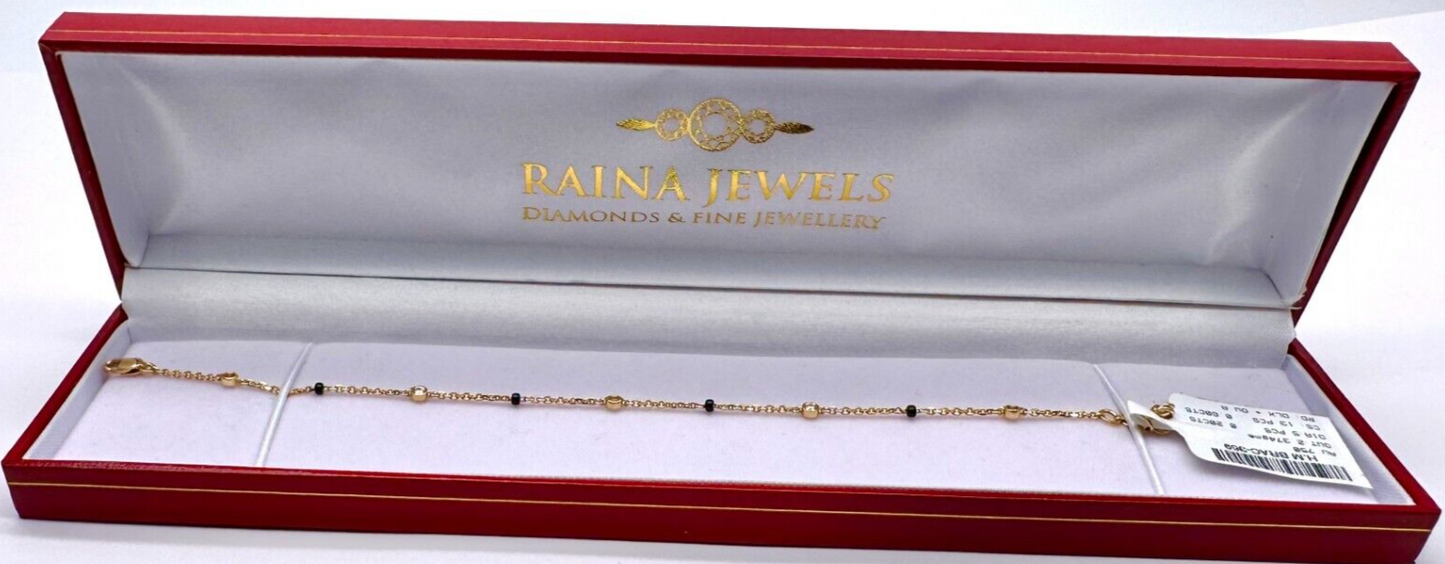 18ct Yellow Gold Natural Diamond By Yard Mangalsutra Bracelet, 0.20ct