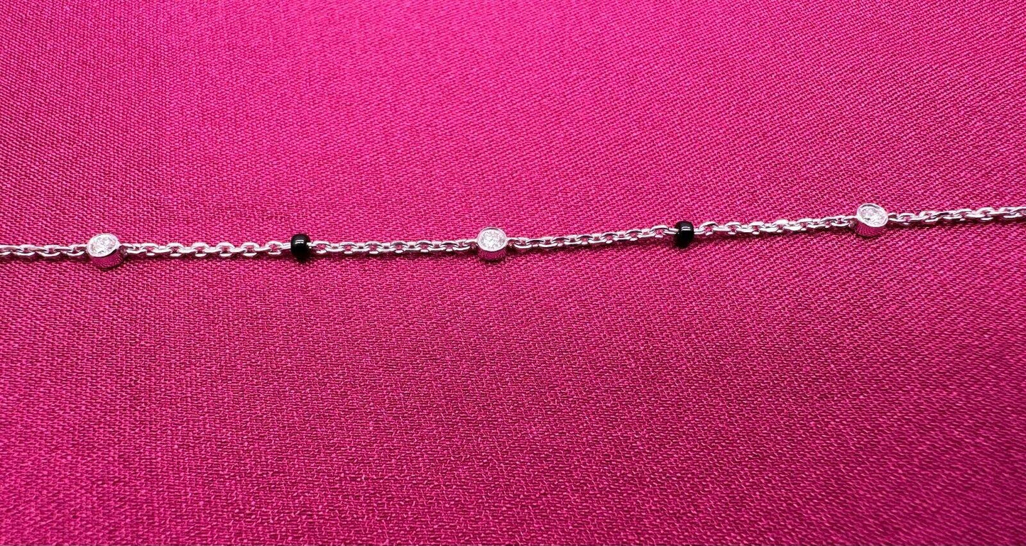 18ct Yellow Gold Natural Diamond By Yard Mangalsutra Bracelet, 0.20ct