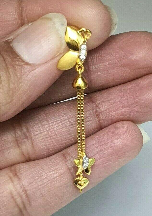 22ct Yellow Gold Ladies Drop Earrings 4.1 Grams