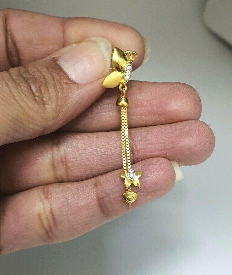 22ct Yellow Gold Ladies Drop Earrings 4.1 Grams