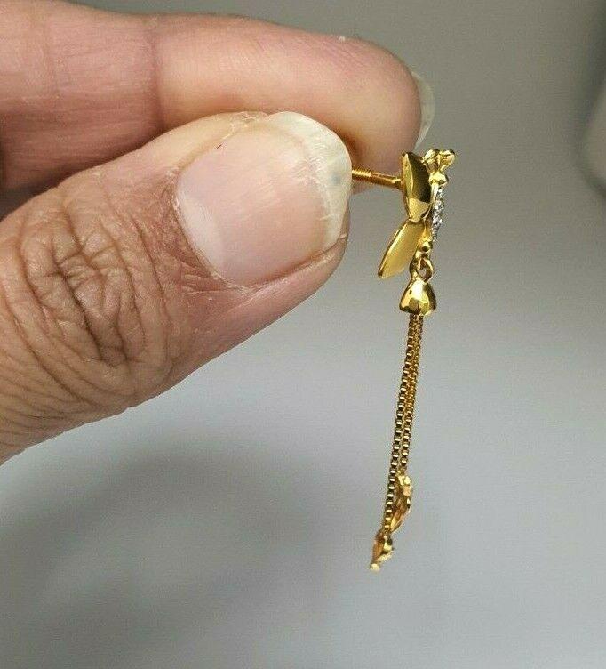 22ct Yellow Gold Ladies Drop Earrings 4.1 Grams