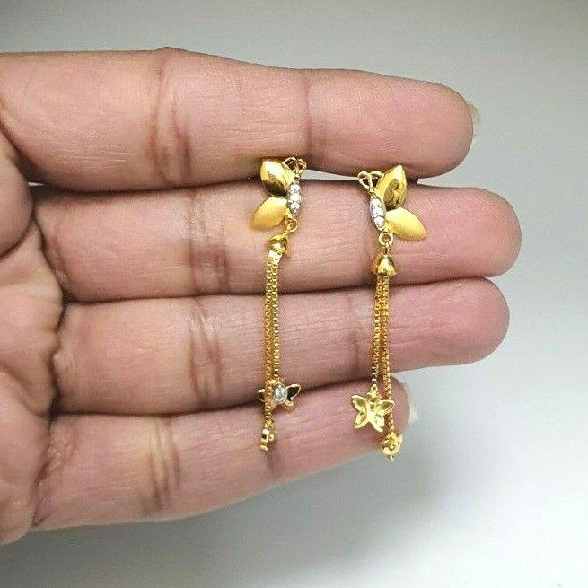 22ct Yellow Gold Ladies Drop Earrings 4.1 Grams