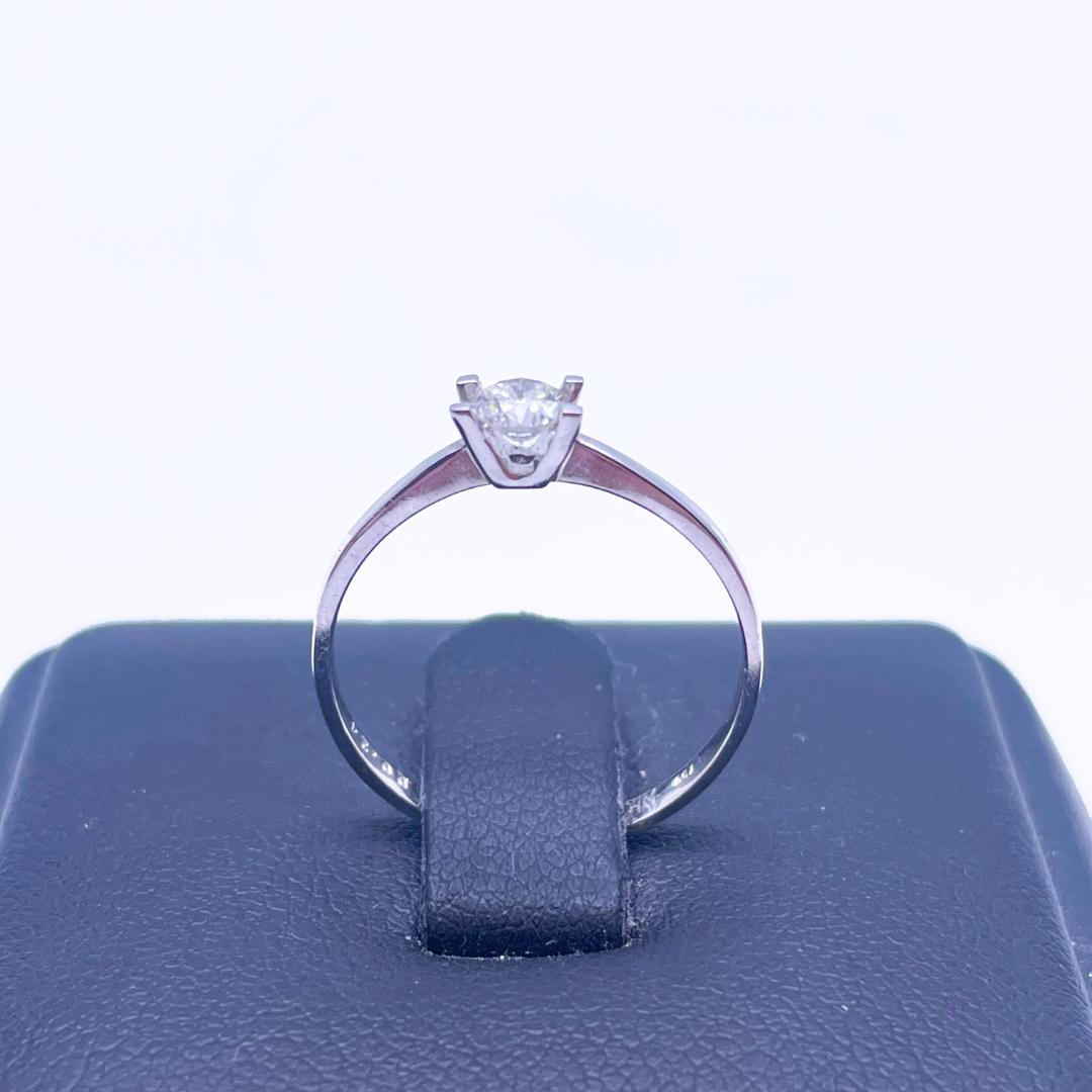 18ct White Gold Diamond Solitaire Engagement Ring, 0.24ct