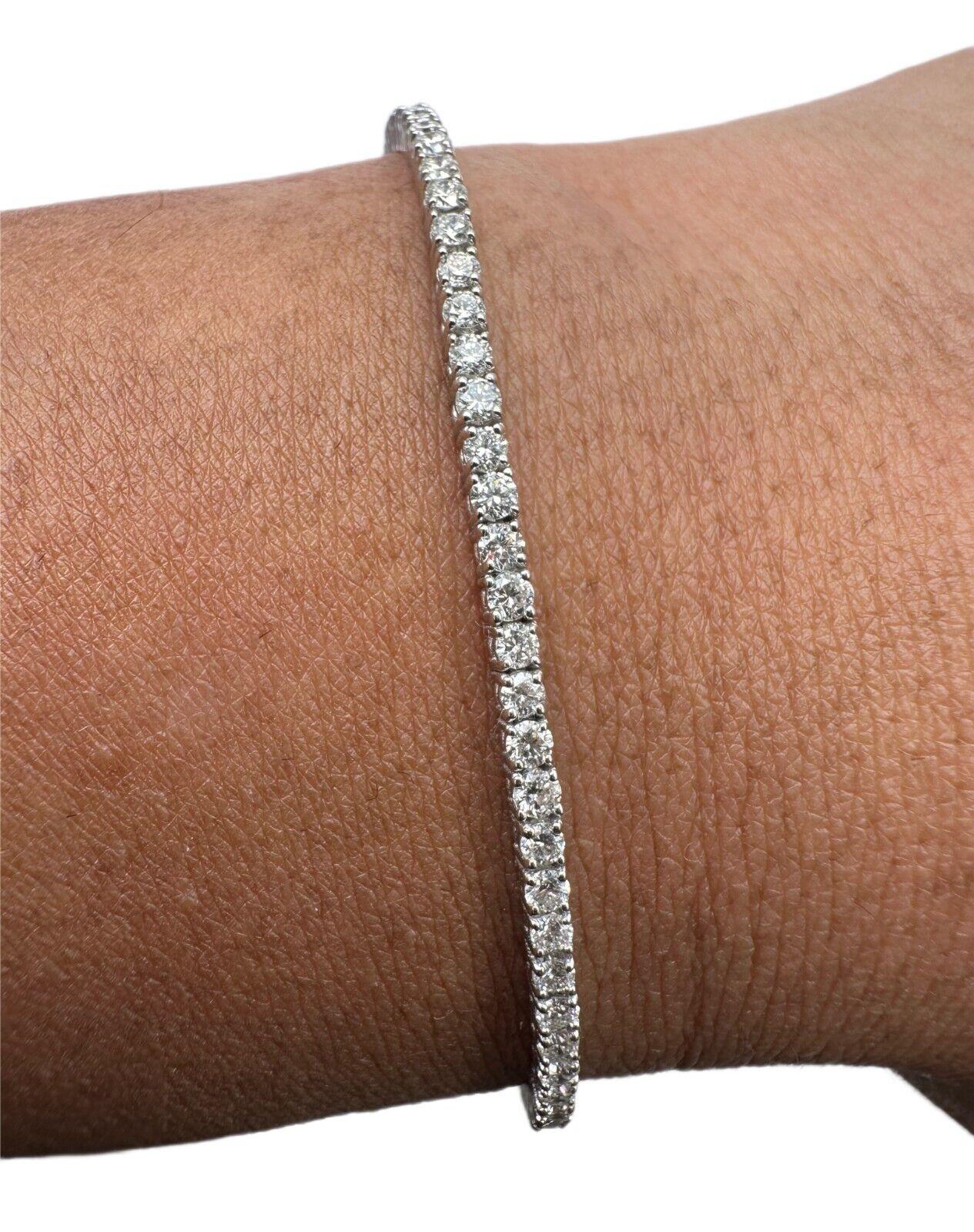 18ct White Gold Diamond Tennis Bracelet 4claw 1.3cts 7.00