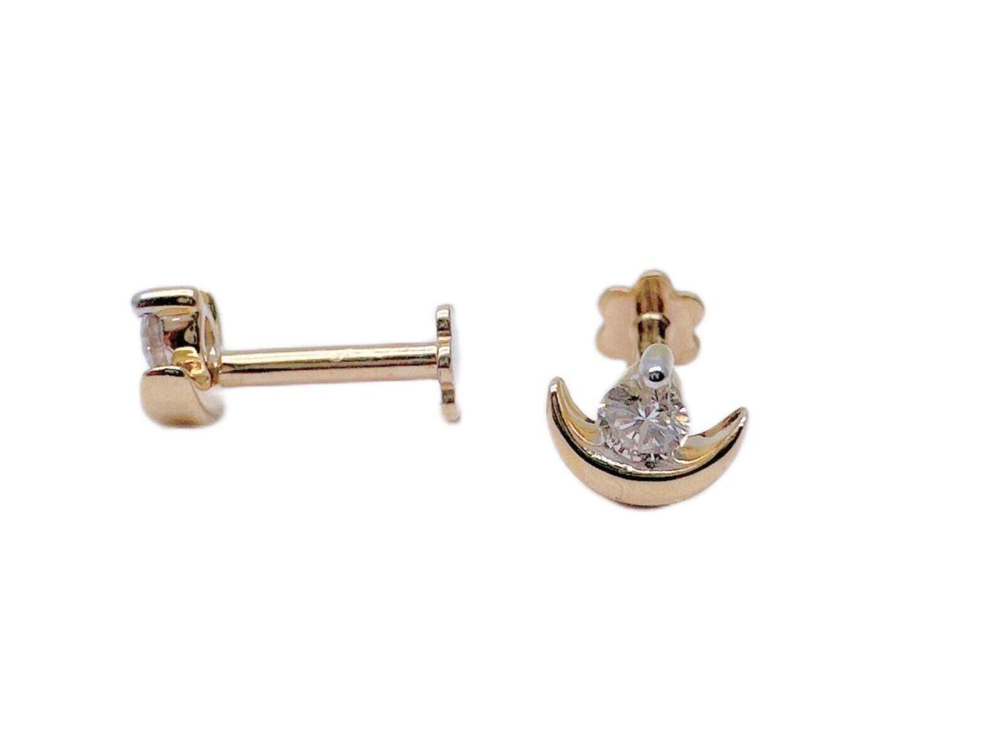 18ct Yellow Gold Diamond Stud Children's Earrings 0.07 ct