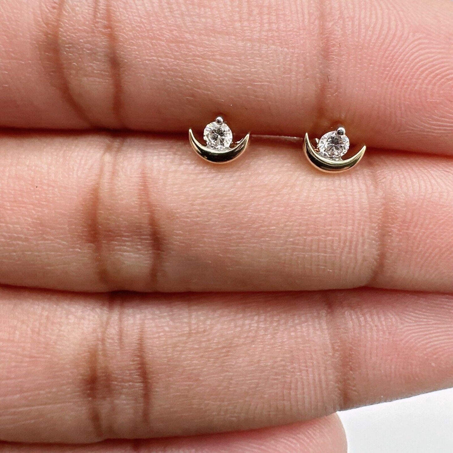 18ct Yellow Gold Diamond Stud Children's Earrings 0.07 ct