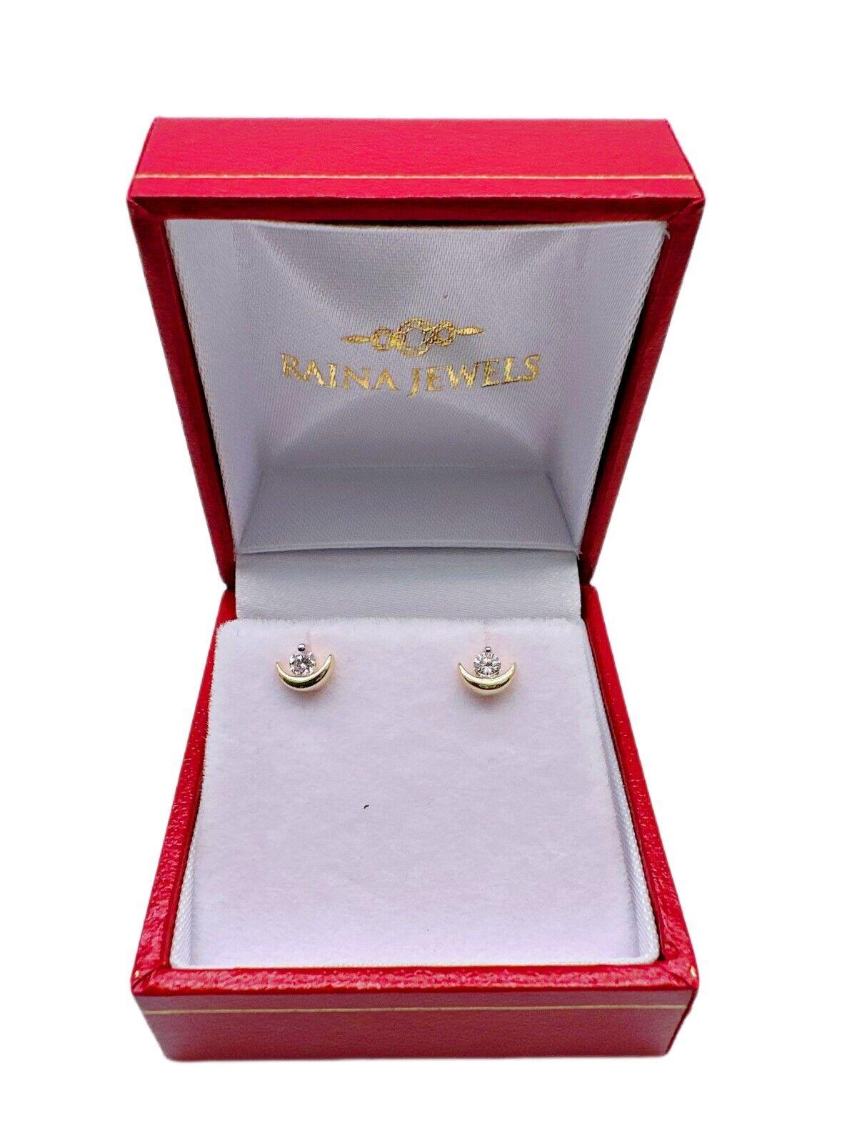 18ct Yellow Gold Diamond Stud Children's Earrings 0.07 ct