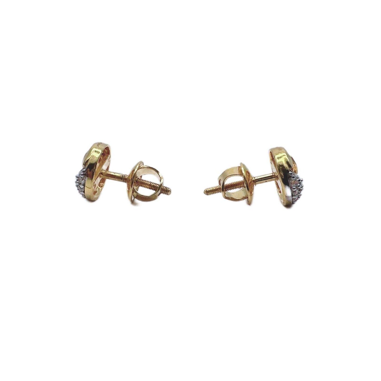 22ct Yellow Gold & Cubic Zirconia Stud Earrings, 3.0gm