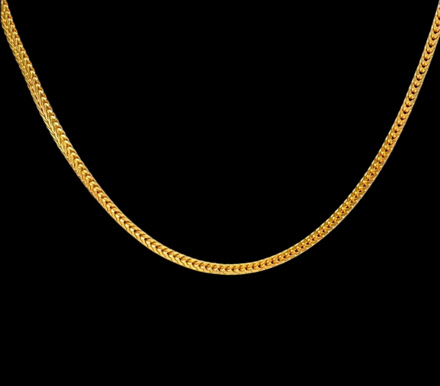 22ct Yellow Gold Mens/Gent's Foxtail Long Chain Necklace 24