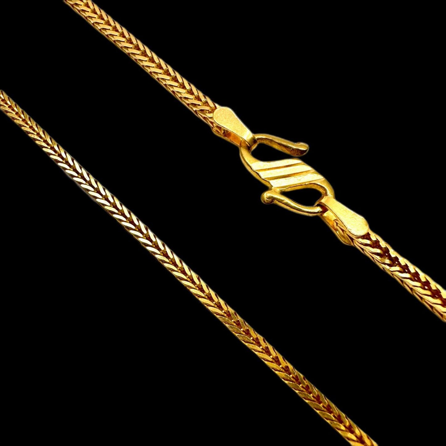 22ct Yellow Gold Mens/Gent's Foxtail Long Chain Necklace 24