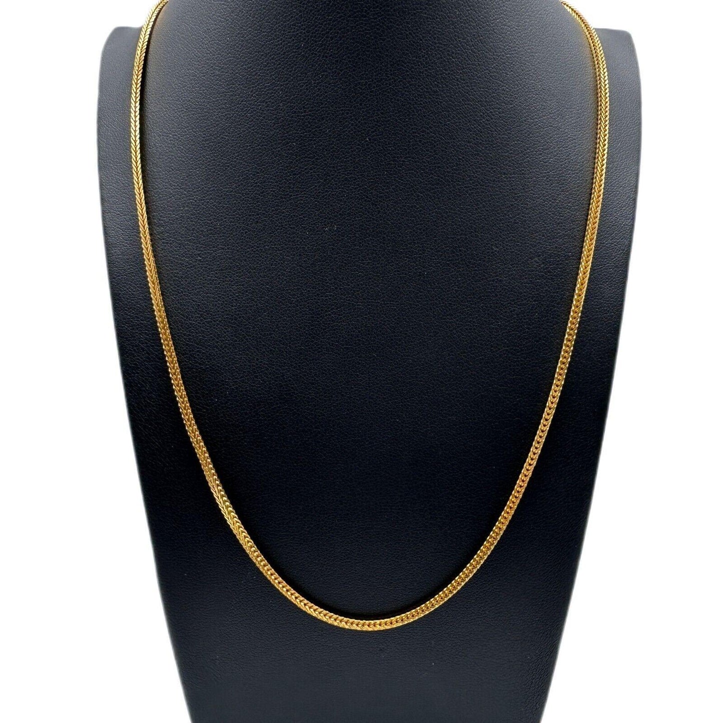 22ct Yellow Gold Mens/Gent's Foxtail Long Chain Necklace 24