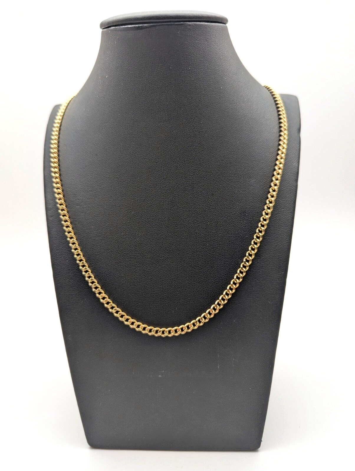 14ct Yellow Gold Diamond Cut Curb Chain 22 inches Hallmarked