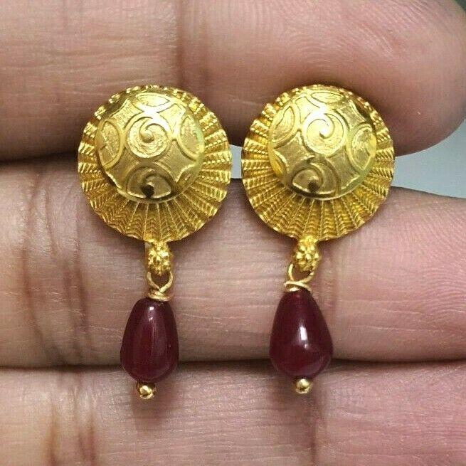 22ct Yellow Gold Ladies Long Earrings 5.0 Grams