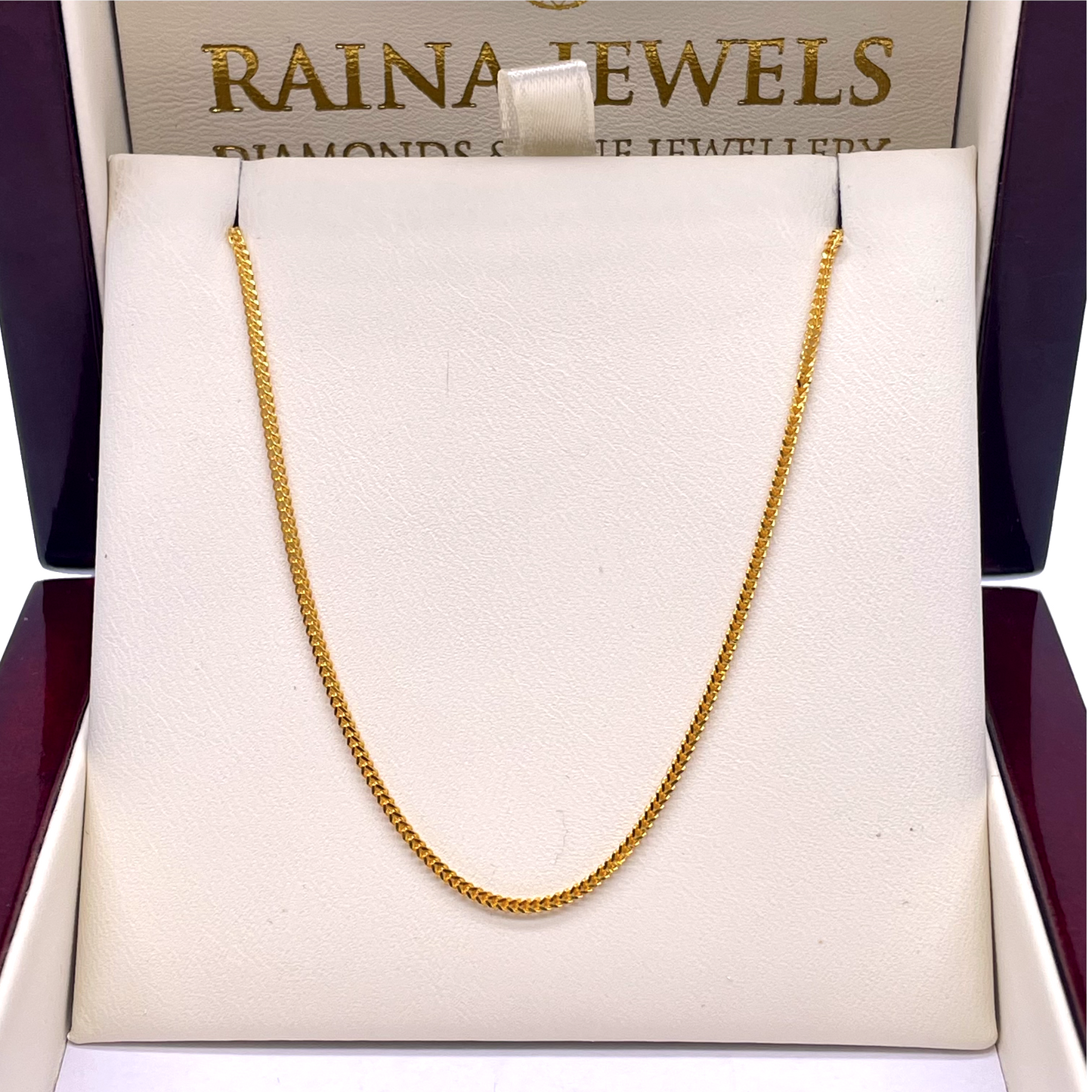 22ct Yellow Gold Fancy Foxtail Chain Necklace 16