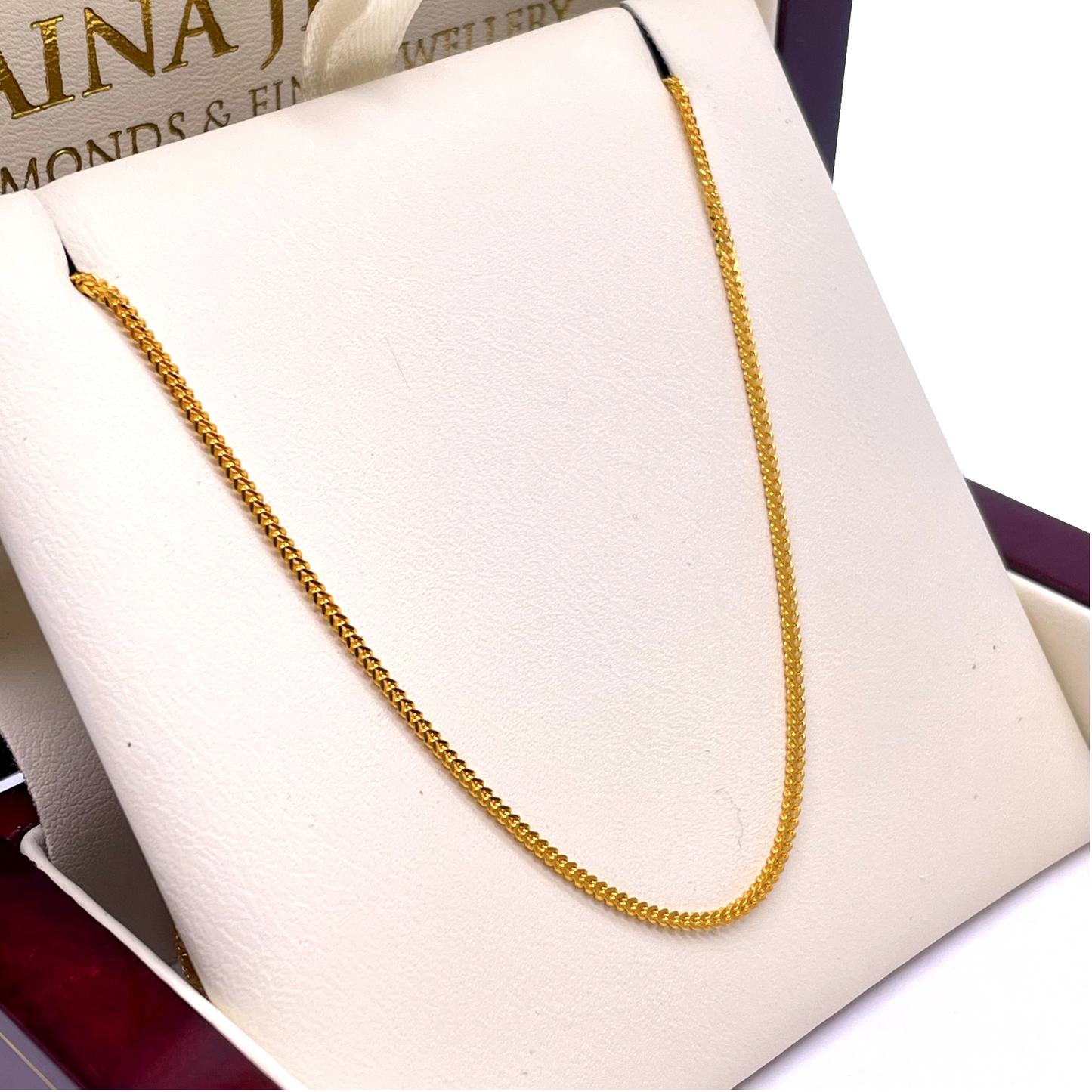 22ct Yellow Gold Fancy Foxtail Chain Necklace 16