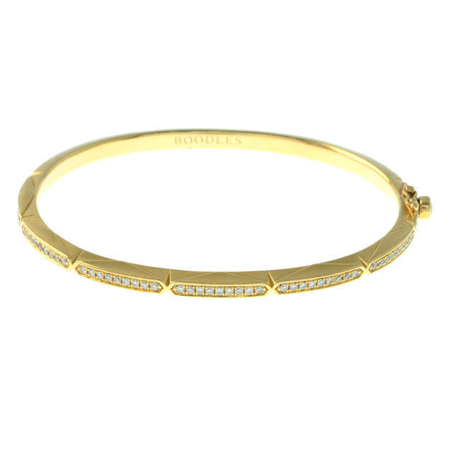 18ct Yellow Gold Diamond Bangle/Bracelet From Boodles Art Deco Jazz Collection 0.63ct