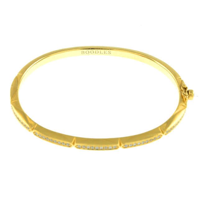 18ct Yellow Gold Diamond Bangle/Bracelet From Boodles Art Deco Jazz Collection 0.63ct