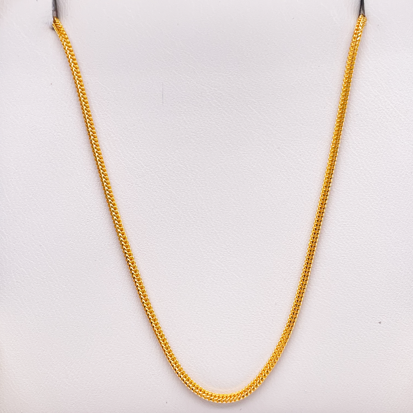 22ct Yellow Gold FoxTail Dragon Chain Necklace 18"inches