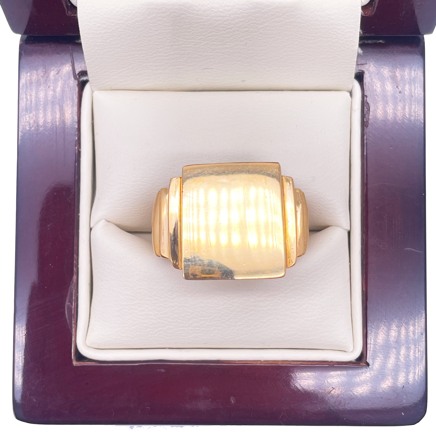 22ct Yellow Gold Plain Polished Men's Signet Ring