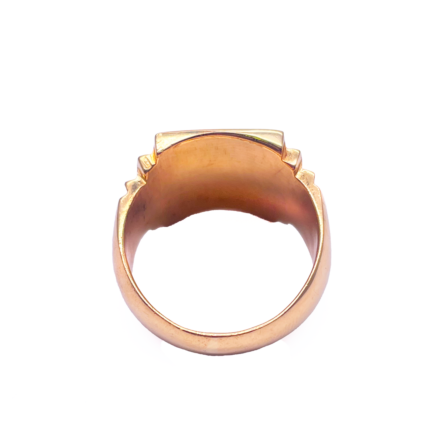 22ct Yellow Gold Plain Polished Men's Signet Ring