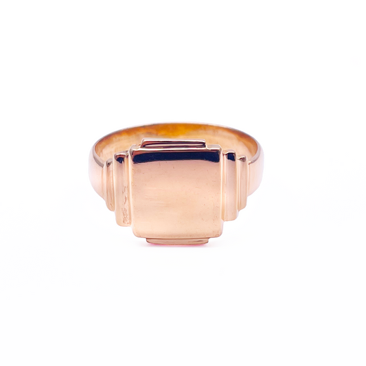 22ct Yellow Gold High Polished Men's Signet Ring