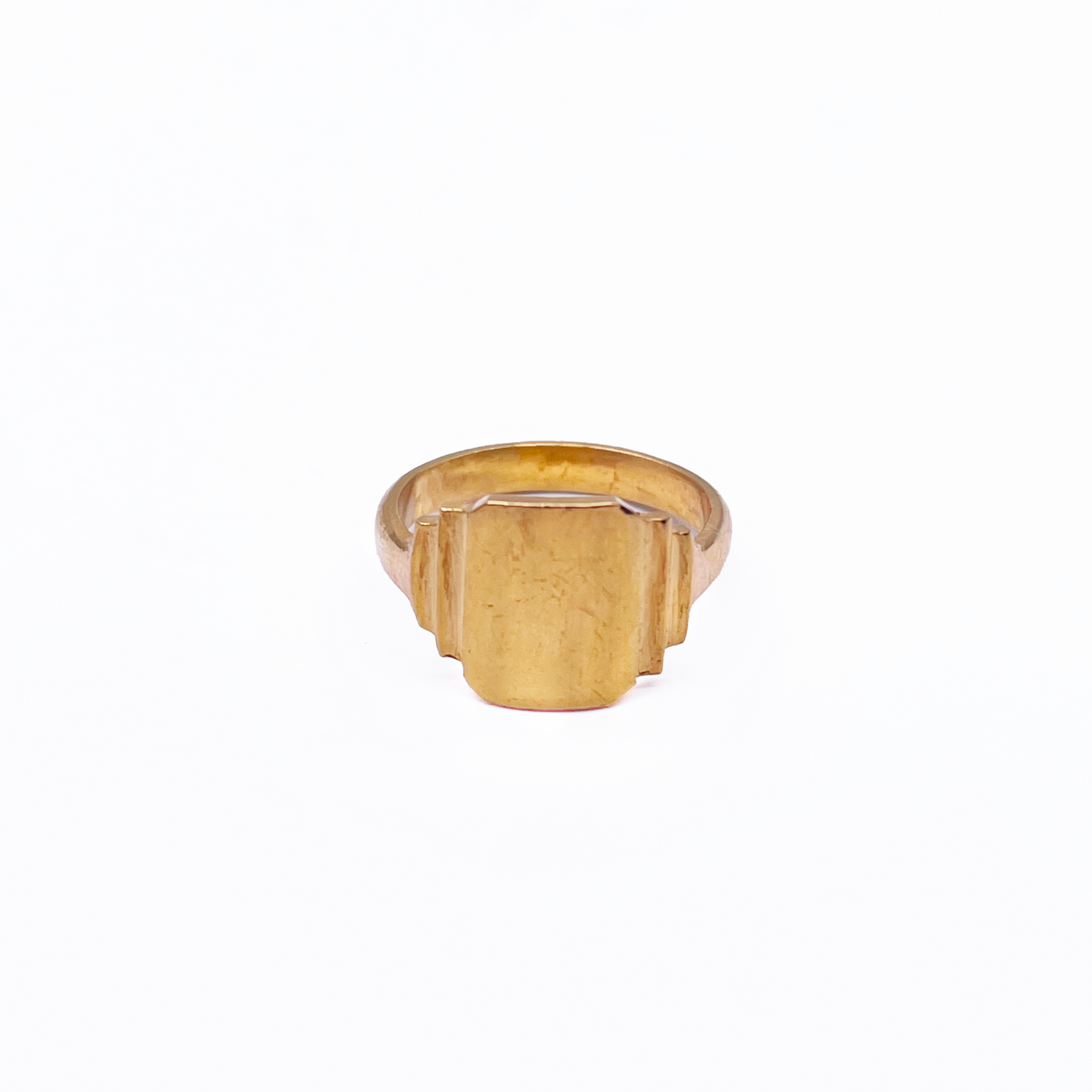 22ct Yellow Gold High Polished Children's Signet Ring 9.0mm