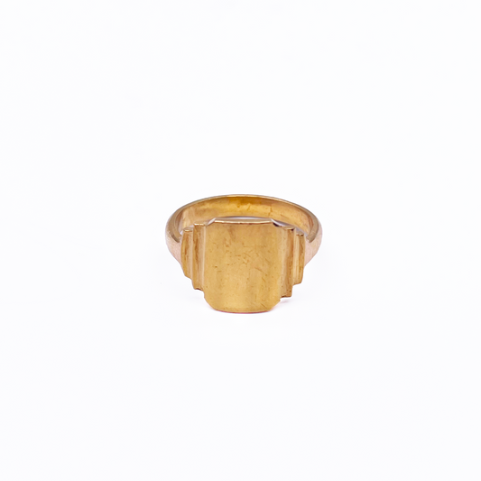 22ct Yellow Gold High Polished Children's Signet Ring 9.0mm