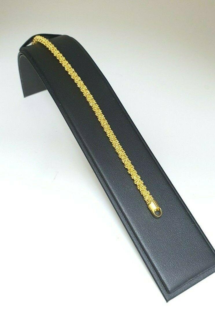 22ct Yellow Gold Ladies Fancy Diamond cut Bracelet 7.5 inches