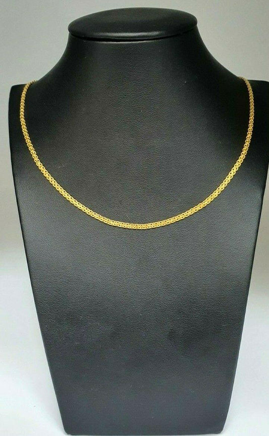 22ct Yellow Gold Mens/Ladies Fancy Flat Chain Necklace 19'' inch Hallmarked