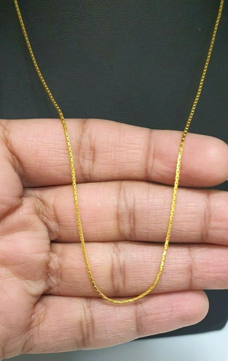 22ct Yellow Gold Mens/Ladies Fancy Chain Necklace 18'' inch Hallmarked