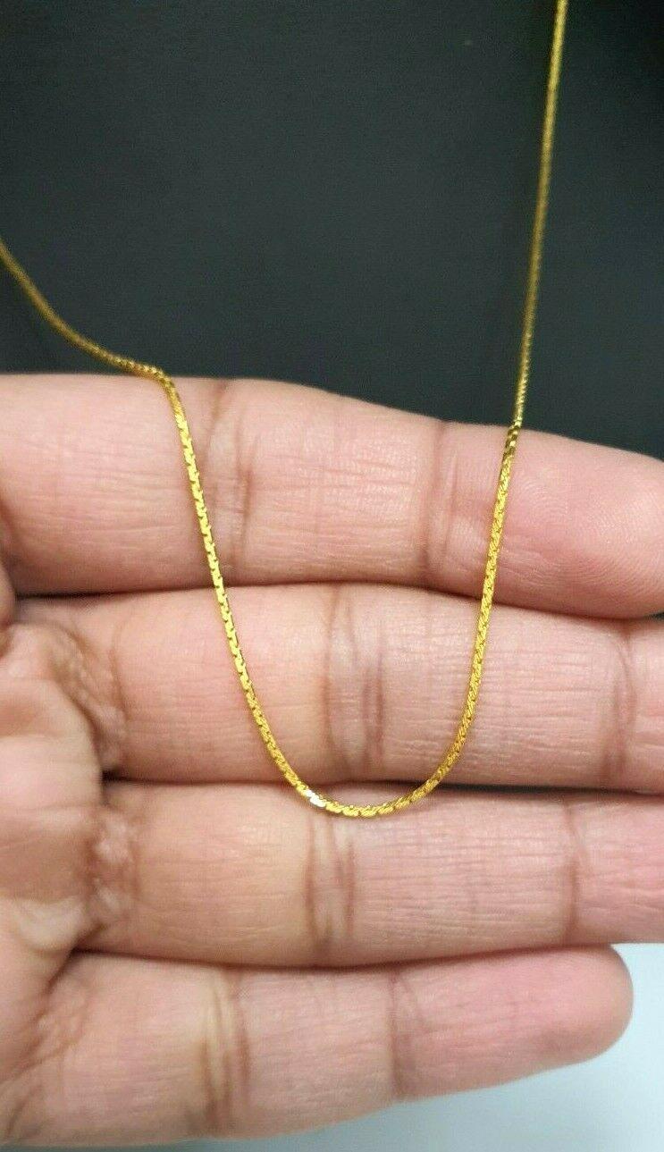 22ct Yellow Gold Mens/Ladies Fancy Chain Necklace 18'' inch Hallmarked