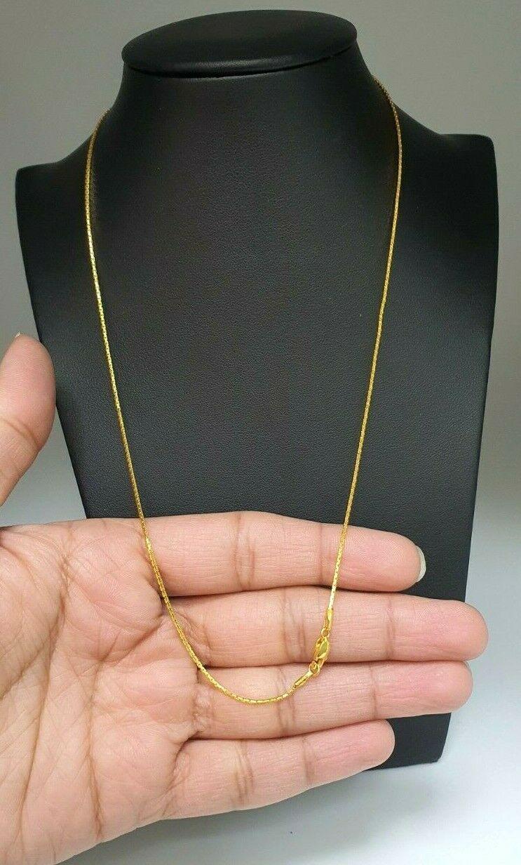 22ct Yellow Gold Mens/Ladies Fancy Chain Necklace 18'' inch Hallmarked