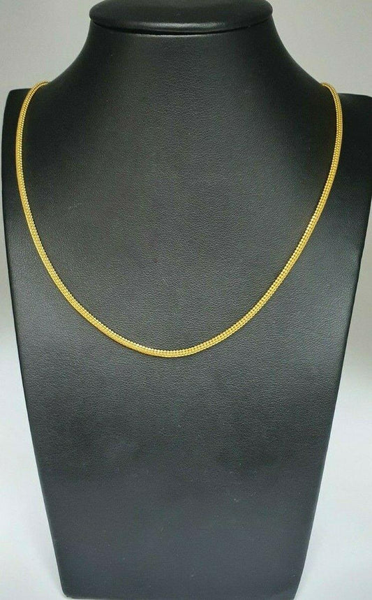 22ct Yellow Gold Mens/Ladies Fancy Chain Necklace 18'' inch Hallmarked