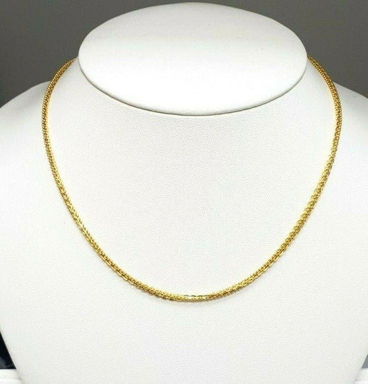 22ct Yellow Gold  Mens/Ladies Chain Necklace 20'' inches Long Hallmarked