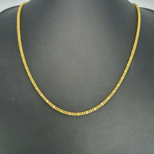 22ct Yellow Gold  Mens/Ladies Chain Necklace 22'' inches Long Hallmarked