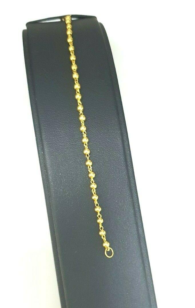 18ct Yellow Gold Baby Bracelet Gold Beads (Maniya / Manka / Nazariya)