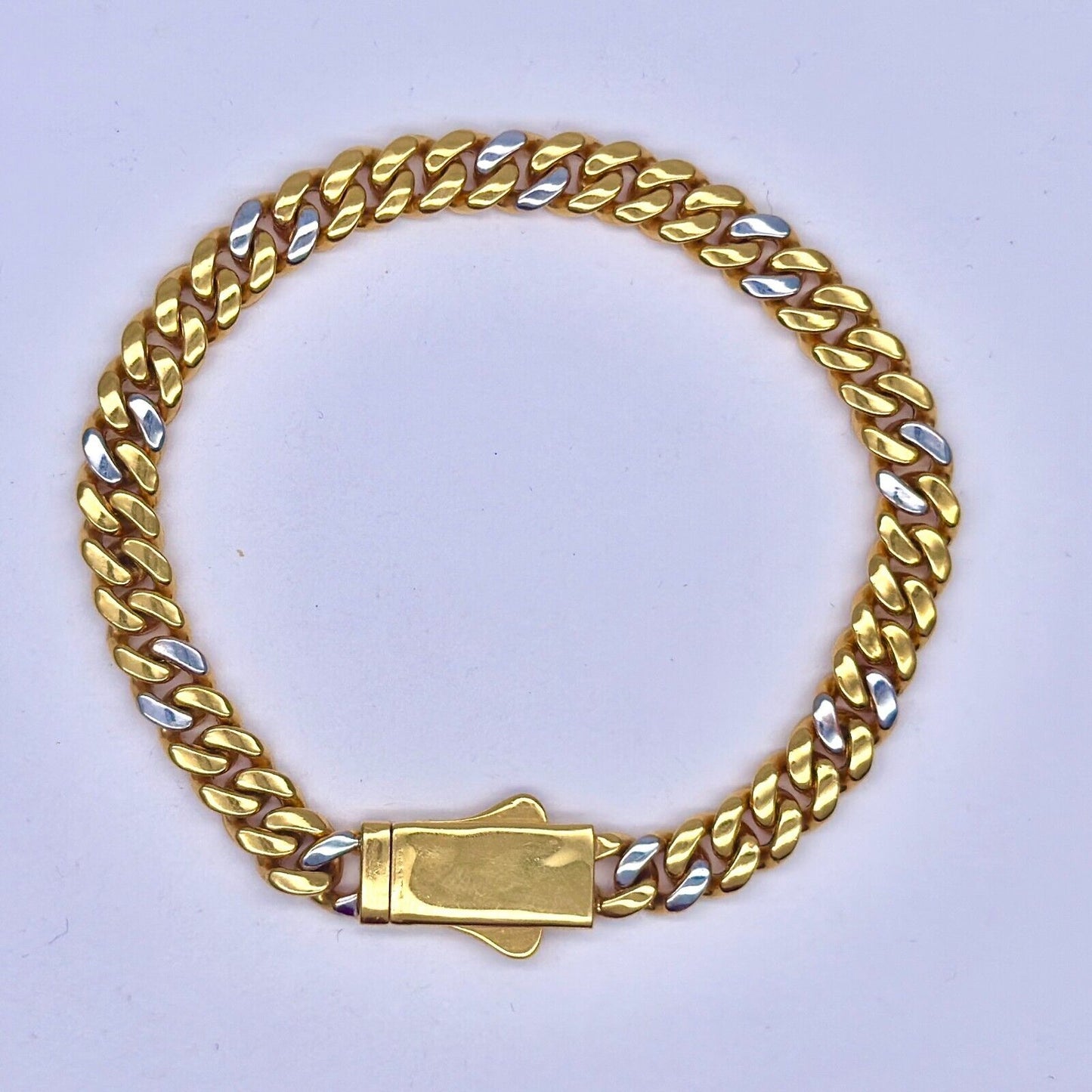 22ct / 22K Yellow Gold Curb Gents / Mens Bracelet 8'' inches 916